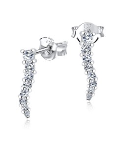 CZ Silver Stud Earrings STS-2707